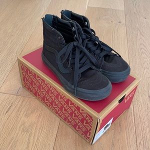 Black Sk8-Hi Zip Vans (worn once)